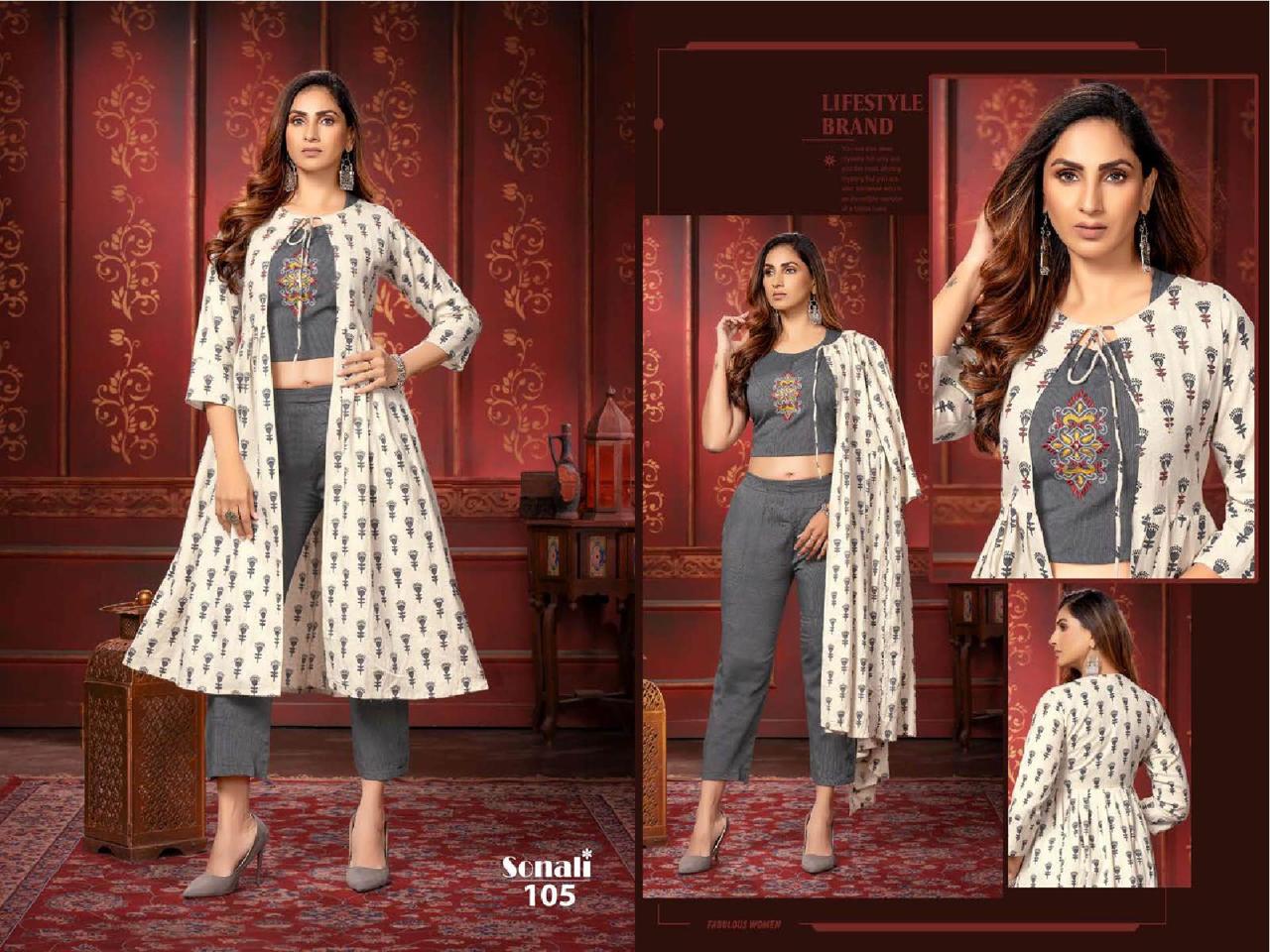Golden Sonali 3 Ethnic Wear Wholesale Anarkali Kurti Collection 